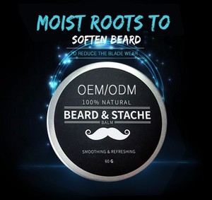 OEM y ODM a granel barba crema caja de aceite personalizado <span class=keywords><strong>bigote</strong></span> barba bálsamo lata para los hombres les importa base - Product Image 2