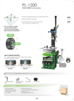 PULI PL-1200 Araba Motosiklet Lastik Değiştirme Makinesi 2500kg Bijon Kırma Gücü 75dB Gürültü 0.75-1.1kW Motor CE/EAC/ROHS Sertifikalı 1 Yıl Garantili