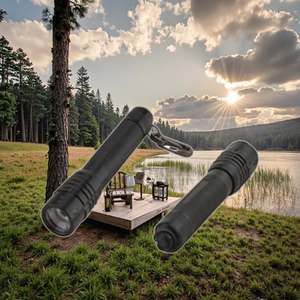 Kích thước nhỏ nhẹ màu đen hợp kim nhôm Đèn pin kiểm tra đuôi nút Zoomable Đèn pin ngọn đuốc - Product Image 4