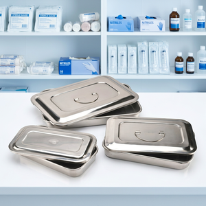Plateau de Stérilisation Manuel en Acier Inoxydable SATINSKY ENTERPRISES de 11 Pouces pour Instruments Hospitaliers et Dentaires, Certifié CE - Product Image 2