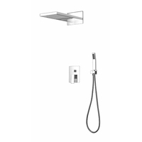 Ensemble de colonne de douche dissimulée, robinets de bain et de douche, salle de bains en cuivre, ensemble de douche noire