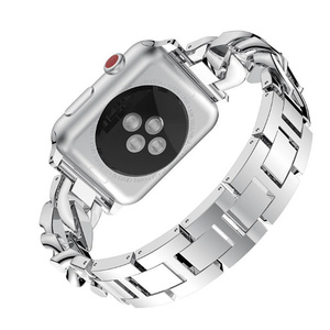 <span class=keywords><strong>Bracelet</strong></span> de luxe en acier inoxydable doré pour femme avec diamants scintillants pour <span class=keywords><strong>Apple</strong></span> <span class=keywords><strong>Watch</strong></span>, chaîne en acier style cowboy - Product Image 3
