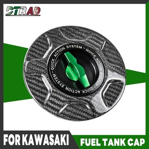 Pour <span class=keywords><strong>KAWASAKI</strong></span> ZX6R 636 2019-2026 <span class=keywords><strong>ZX10R</strong></span>/RR 2021-2025 ZX4R ZH2 Z650 Z900 – Bouchon de réservoir de carburant sans clé en fibre de carbone - Product Image 1