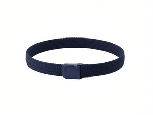 Cintura Intrecciata da Uomo 4,0 Cm X 125 Cm Blu Navy con Fibbia in Plastica per Uso Casual - Product Image 1