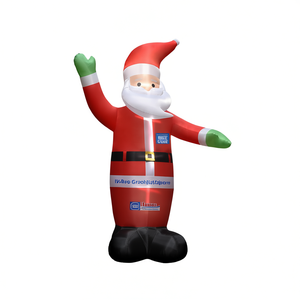 Père Noël gonflable de 14,8 pouces avec LED, décoration de Noël pour l'extérieur - Product Image 1