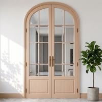 Portes intérieures en chêne blanc à double arche, conformes aux normes européennes, isolation phonique, finies pour villa, appartement, salon