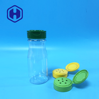 Pot en plastique pour biscuits/en-cas/épices, sans BPA, rond, avec couvercle à rabat long, 200 ml, étanche, qualité alimentaire, PET