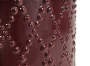 Pot de fleurs en céramique bordeaux foncé brillant de style américain, écologique, léger, texture à pois diamantés, pour intérieur et extérieur - Product Image 6