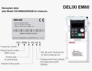 Delixi vsd 100w 750w 110v 2.2 kw 11 kw vfd inverter 5kw 37kw 4kw ממיר תדר 380v 220v 7.5hp - Product Image 5