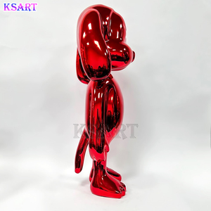 Sculpture de <span class=keywords><strong>Snoopy</strong></span> en résine électroplaquée, statue de chien en fibre de verre, <span class=keywords><strong>Snoopy</strong></span> coloré pour la décoration intérieure de galerie, artisanat en résine - Product Image 3