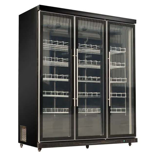 Equipamento de refrigeração comercial upright estilo novo para superfície com várias portas refrigerar bebidas