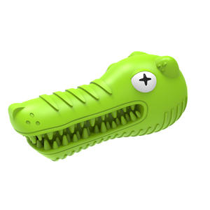 KINYU Pet çevre dostu ses yapma kauçuk diş temizleme kurt kafa köpek diş fırçası diş çıkarma oyuncak kapalı açık kullanım köpek malzemeleri - Product Image 6