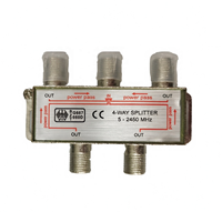 Adaptateur de conversion d'antenne 2G à quatre canaux 5-2500 MHz, connecteur TV, répartiteur en ABS/alliage de zinc
