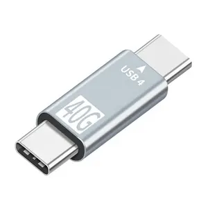 نوع-C/USB 3.1 40 جيجابايت في الثانية محول إلى نوع C مزامنة بيانات محول الذكور إلى الذكور USB4 ل كمبيوتر صغير هوائي ماك بوك برو لديل الصاعقة محمول