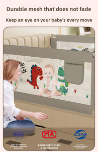 Barrière de sécurité pliable et réglable pour lit bébé, anti-chute, avec tissu respirant, pour tous les types de lits, bébés, nourrissons, enfants - Product Image 3