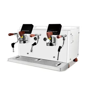Machine à expresso commerciale 9 bars pompe rotative E61 tête de brassage Machine à café 3200W Double chaudière cafetière