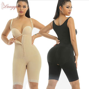 Body gainant amincissant et respirant en spandex pour femme grande taille, avec effet ventre plat, rehausseur de fesses, taille XL, crochets et dentelle - Product Image 2