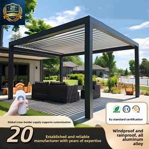 Outdoor Motorized Louvered Aluminum Alloy <strong>Gazebo</strong> Waterproof Customizable Electric Pergola <strong>for</strong> Villa Courtyard Leisure <strong>Patio</strong> - Product Image 1