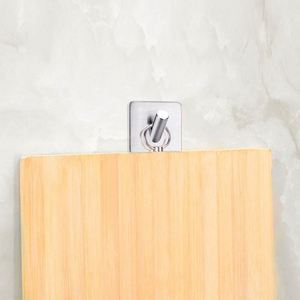 WEKIS Popular Silver 304 Stainless Steel Single <b>Hook</b> with Sticker Eco-Friendly Flexible <b>Bathroom</b> Wall <b>Hook</b> for Clothing - Product Image 4