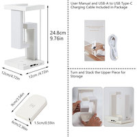 Lampe de lecture LED anti-gravité moderne en ABS écologique, pour chambre, bureau, maison, décoration, lévitation magnétique sans fil