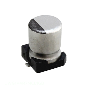 ตัวเก็บประจุแบบติดผิวหน้า (Surface Mount Capacitor) ยี่ห้อ Manufacturer Channel รุ่น CAP ALUM 4.7UF 20% 35V SMD 4.7 uF UWG1V4R7MCL1GB - Product Image 1