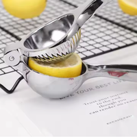 Moderne, milieuvriendelijke, draagbare keukenhulp, groente- en fruitgereedschap, 2-in-1 handmatige citruspers van zinklegering, makkelijk in gebruik.
