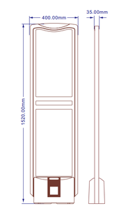 Porte d'antenne de vol à l'étalage de porte de sécurité du système anti-vol EAS AM du supermarché 58Khz EAS anti pour le magasin de détail - Product Image 2