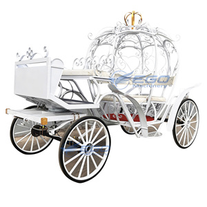 Carruaje Eléctrico de Caballos, Vehículo de Cuatro Ruedas para Turismo, Bodas y Recorridos con Calabacines, Carruaje Tirado por Caballos, Limusina, Carroza de Cenicienta - Product Image 2