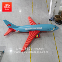 Lumière LED géante personnalisée de 5m annonçant un avion de dessin animé gonflable pour événements