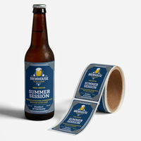 Etiquetas Personalizadas para Botellas de Cerveza, Etiquetas Impermeables para Bebidas, Etiquetas con Logotipo Personalizado para Cerveza Artesanal, Marca de Cervecería