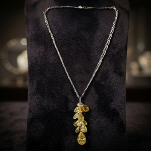Best Seller Trendy Citrine and Crystal Gemstone 925 Silver Necklace Beads Silver Necklace Jewellery <b>Gift</b> <b>for</b> <b>Her</b> - Product Image 2