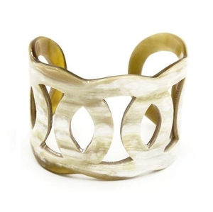 Pulsera de cuentas de cuerno de búfalo natural de diseño vintage, joyería de moda con brazalete lacado, brazalete de cuerno - Product Image 4