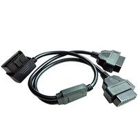 Cable de Extensión Divisor en Y Universal de 16 Pines OBD II OBD2, Conector Macho a Doble Hembra, para Autos