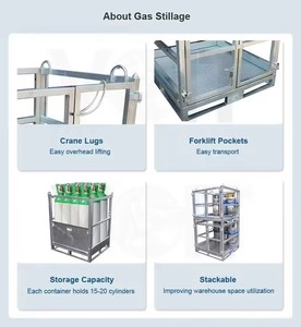 Paquets de bouteilles de gaz argon à oxygène certifié DOT/TPED à haute pression avec support de bouteilles de gaz personnalisable - Product Image 6