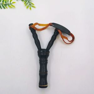 木製の竹製工芸品クロスボーダー屋外非致死性2セクションスリングショット卸売アクセサリー付き - Product Image 6