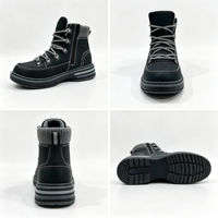 Bottes d'hiver unisexes résistantes à l'eau pour la randonnée et le travail, bottes à la cheville confortables, chaussures d'extérieur chaudes
