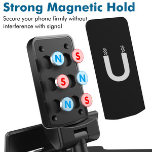 Car Phone Holder Magnetic Dashboard Mount Black Universal For Navigation Use - Product Image 4