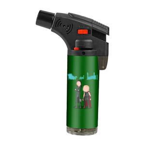 TECHNO a prueba de viento potente butano recargable llama azul ODM logotipo personalizado Encendedor Jet Slant antorcha encendedor para cigarrillo - Product Image 4