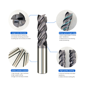 Customized 4-Flute Carbide Milling Cutter Solid Tungsten <strong>End</strong> <strong>Mills</strong> with Altin &amp; Tin <strong>Coating</strong> CNC Compatible ODM &amp; OEM Support - Product Image 2