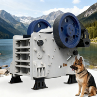 Concasseur à mâchoires de haute qualité pour roches avec moteur et engrenages, machine minière, capacité max. 880 t/h