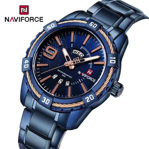นาฬิกาควอตซ์ Naviforce 9117 NF9117 รุ่นหรูสำหรับผู้ชาย พร้อมปฏิทิน กันน้ำ เข็มเรืองแสง นาฬิกาข้อมือสำหรับผู้ชาย Montre Pour Homme - Product Image 1