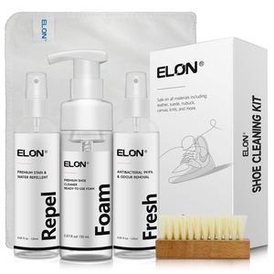 Bộ vệ sinh giày đa năng dạng bọt, thành phần 100% tự nhiên, dung tích 150+120+120ml, làm sạch giày thể thao, giày da lộn, nylon trắng - Product Image 2