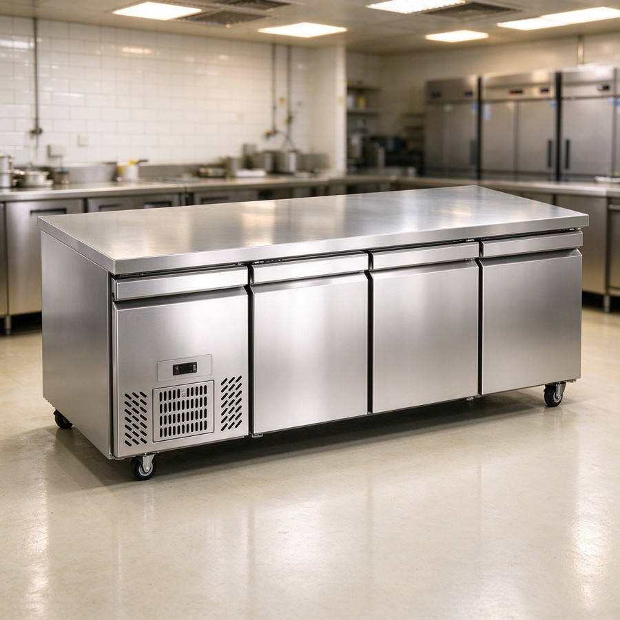 Beer System.drawing Commercial Double-Temperature Stainless Steel Prep Table Refrigerator 3 ...