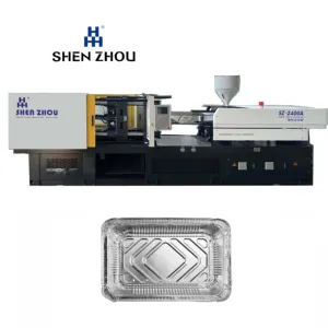 Disposable Takeout Aluminum Foil Containers Food Containers Trays with Plastic Lid Injection Molding Machine