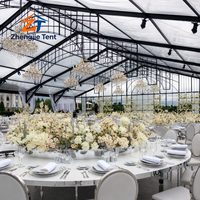 Tente de luxe 20x40m en aluminium noir à structure libre, style verrière, avec couverture en PVC anti-corrosion pour mariages et dîners de gala