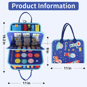 Tableau d'activités en feutre directement de l'usine pour tout-petits, jouet sensoriel Montessori, tableau d'activités DIY, <span class=keywords><strong>livre</strong></span> silencieux, OEM ODM personnalisé - Product Image 2