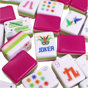 Fichas de Mahjong de Lujo Coloridas, Juego de Acrílico Personalizado para 4 Jugadores, Noches de Juego Divertidas, Regalo Único para Familiares y Amigos - Product Image 3