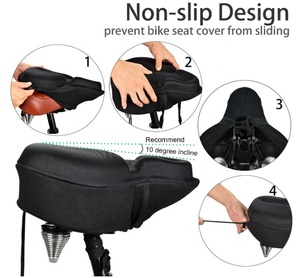 Funda de Asiento de Bicicleta Redonda de Silicona Impermeable para Bicicletas de <span class=keywords><strong>Carretera</strong></span> y de Spinning - Product Image 5
