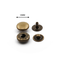 Perlengkapan Perkakas Grosir Kancing Tekan Logam 10mm Custom untuk Aksesoris Tas Pakaian Kancing Tekan Kuningan