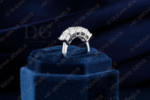 IGI Certified 0.40CT Asscher Cut Moissanite Diamond Classic Eternity Half Full Eternity Engagement Wedding Party Gift <b>Ring</b> 5 - Product Image 5